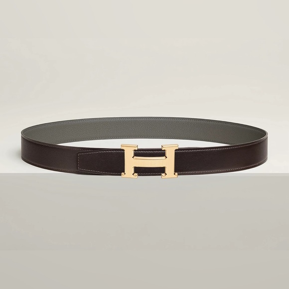Hermes H Striee belt buckle & Reversible leather strap 32mm Size 100 - Picture 2 of 8